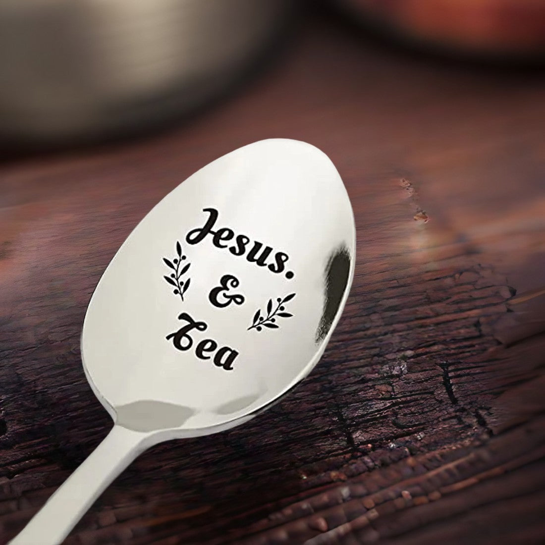 Jesus And Tea Spoon Engraved Stainless Steel Gift
