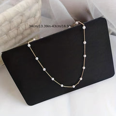 Sweet Faux Pearl Collarbone Chain Necklace Choker For Women Girls