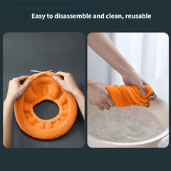 Plush Toilet Seat Cushion - Winter-proof, Washable, Reusable