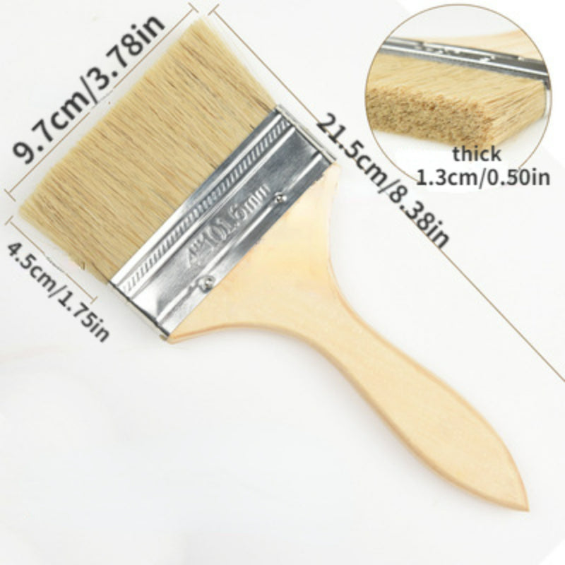 1pc Thick Soft Paint Brush w/ Solid Wood Handle for Painting Glue Cleaning