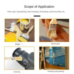 1pc Thick Soft Paint Brush w/ Solid Wood Handle for Painting Glue Cleaning