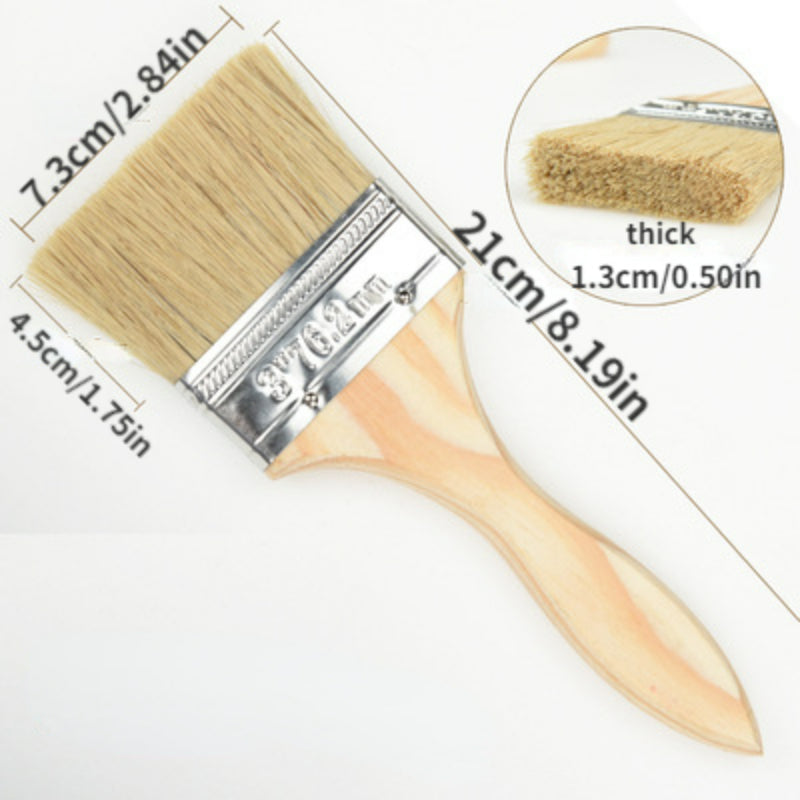 1pc Thick Soft Paint Brush w/ Solid Wood Handle for Painting Glue Cleaning