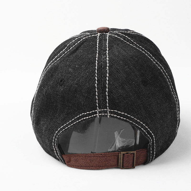 American Retro Men's Distressed Letter Cap Patched Baseball Cap