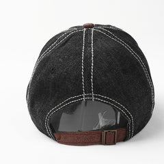 American Retro Men's Distressed Letter Cap Patched Baseball Cap