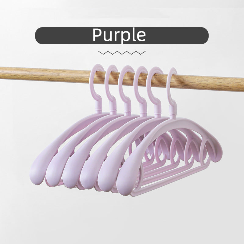 5pcs Anti Slip Clothes Hanger Storage Plastic Clothes Hanger