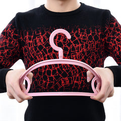 5pcs Anti Slip Clothes Hanger Storage Plastic Clothes Hanger