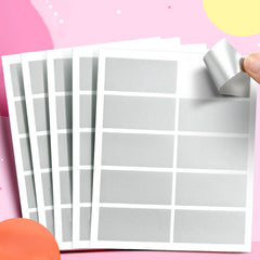 Educational Scratch Card Stickers, 10 per Sheet, 5 Sheets