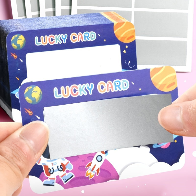 Educational Scratch Card Stickers, 10 per Sheet, 5 Sheets