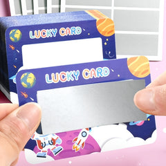 Educational Scratch Card Stickers, 10 per Sheet, 5 Sheets