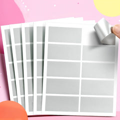 Educational Scratch Card Stickers, 10 per Sheet, 5 Sheets