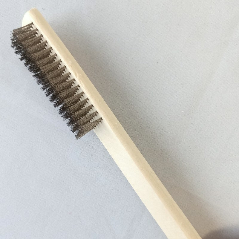 Wooden Handle Copper & Stainless Steel Wire Brush