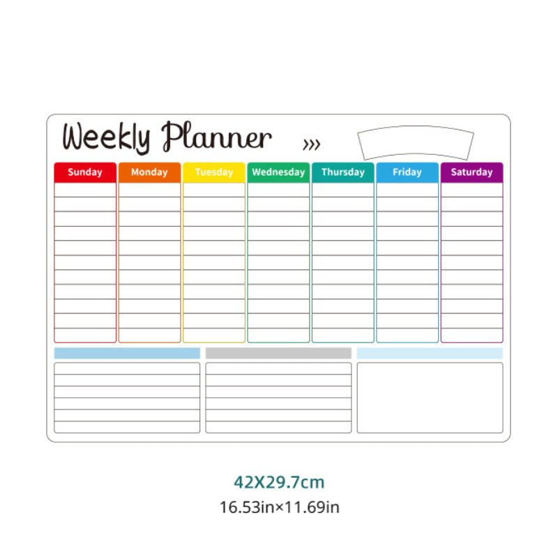 Monthly Calendar Magnetic Sticker Easy To Erase