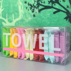 14pcs Portable Cotton Towels Soft Water Absorbent Compressed Towel for Camping