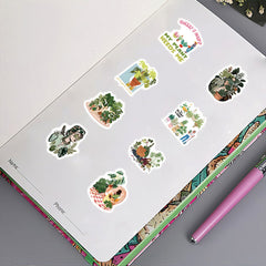 70 Plant Potted Girl Love Aesthetics Stickers Pack