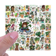 70 Plant Potted Girl Love Aesthetics Stickers Pack