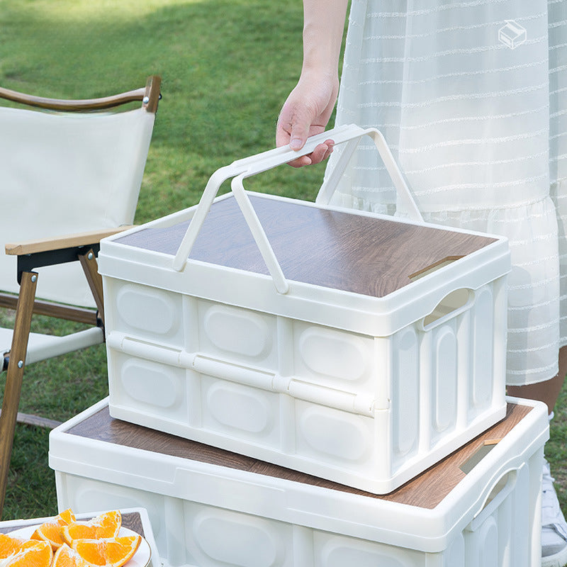 1pc Camping Storage Box Foldable Meal Box Car Organizing Storage Box