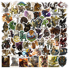 59pcs Dragon Machine Punk Love Doodle Aesthetics Funny Cartoon Stickers Pack