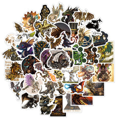 59pcs Dragon Machine Punk Love Doodle Aesthetics Funny Cartoon Stickers Pack