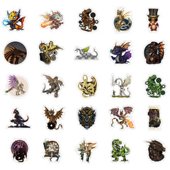 59pcs Dragon Machine Punk Love Doodle Aesthetics Funny Cartoon Stickers Pack