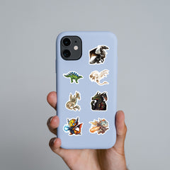 59pcs Dragon Machine Punk Love Doodle Aesthetics Funny Cartoon Stickers Pack