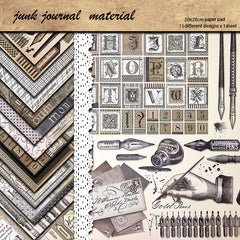15pcs Large Size Retro Paper Pen Writing Journal Background DIY Gift