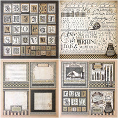 15pcs Large Size Retro Paper Pen Writing Journal Background DIY Gift