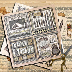 15pcs Large Size Retro Paper Pen Writing Journal Background DIY Gift