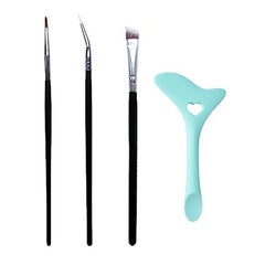 Slanted Thin Winged Eyeliner Brush Silicone Stencils Makeup Aid
