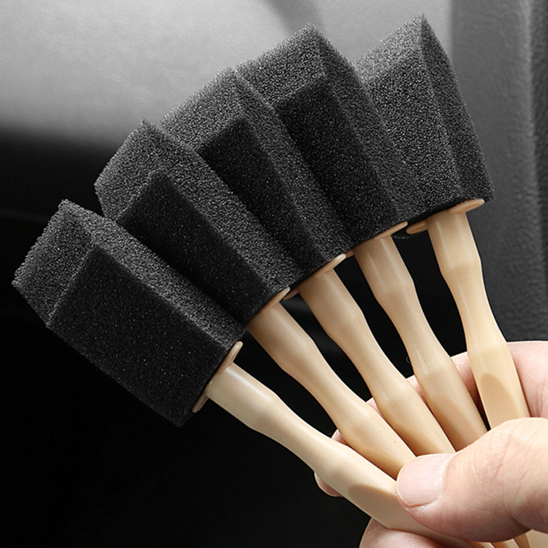 2pcs Car AC Vent Sponge Brush for Grille Cleaning, Interior Accessories