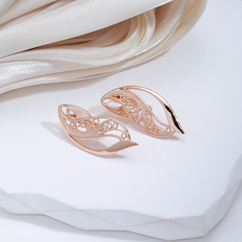 Vintage Women's Hollow Pattern Earrings Wedding Party Jewelry