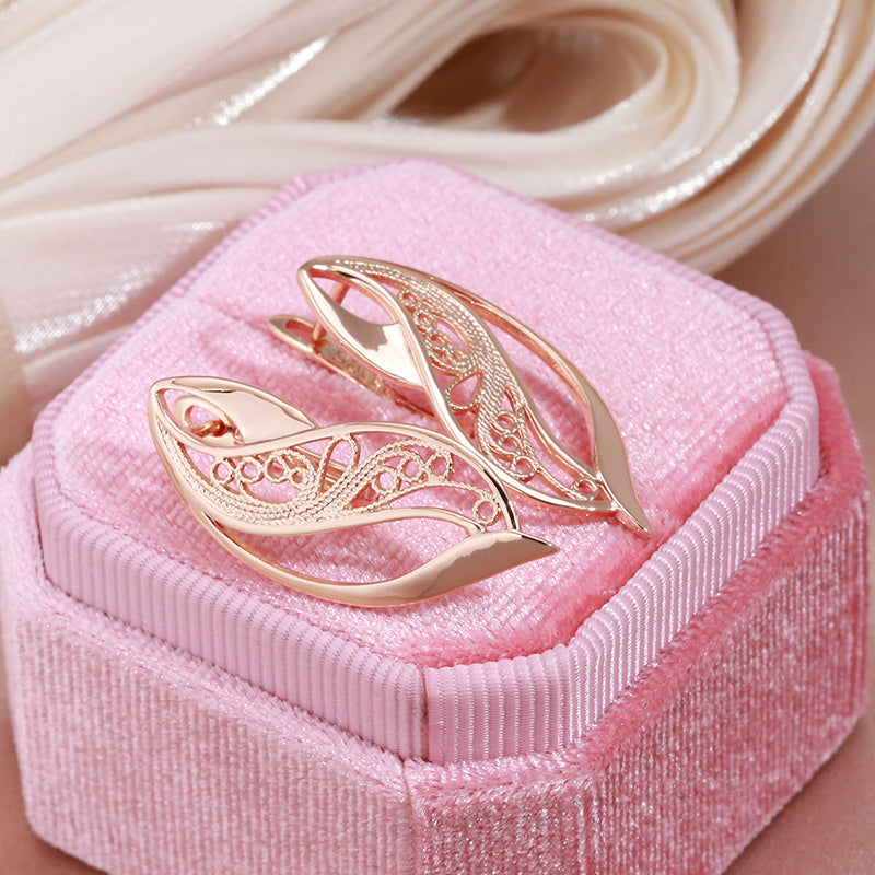 Vintage Women's Hollow Pattern Earrings Wedding Party Jewelry