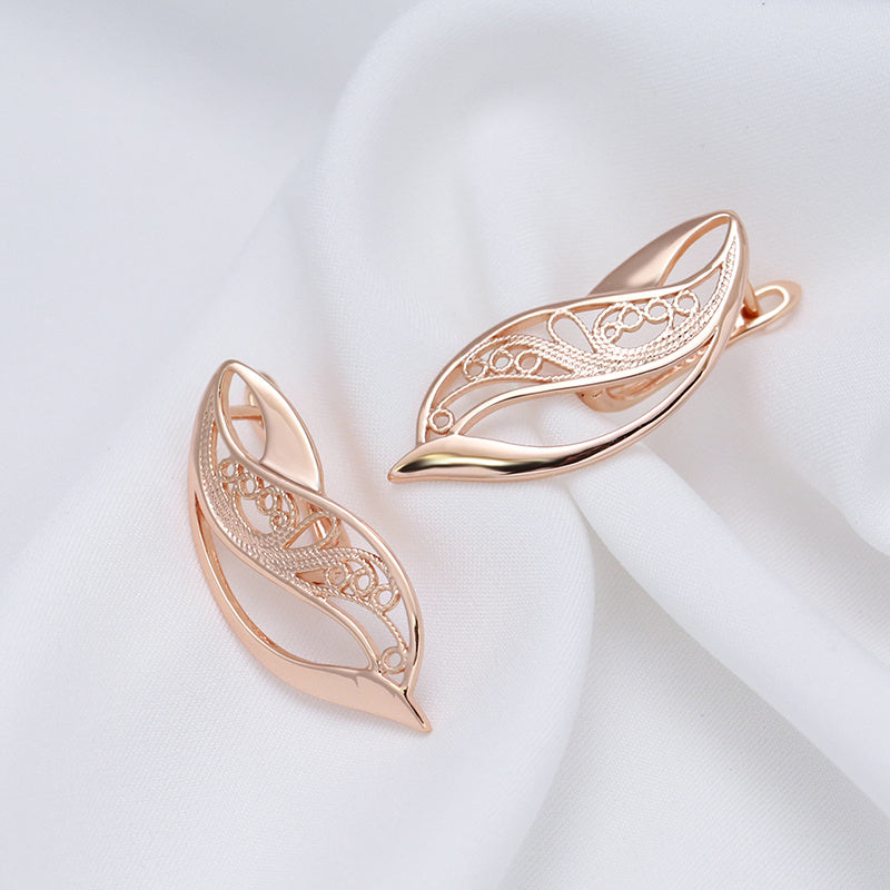 Vintage Women's Hollow Pattern Earrings Wedding Party Jewelry
