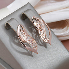 Vintage Women's Hollow Pattern Earrings Wedding Party Jewelry