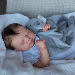 BZDOLL 19inch Reborn Baby 3D Painting Skin Soft Silicone Doll Girl Art Bebe Gift