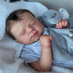 BZDOLL 19inch Reborn Baby 3D Painting Skin Soft Silicone Doll Girl Art Bebe Gift