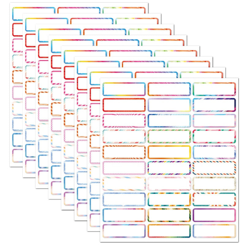 School Season Name Stickers Index Labels Waterproof Name Sti