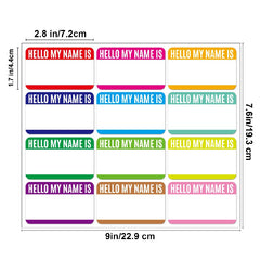School Season Name Stickers Index Labels Waterproof Name Sti