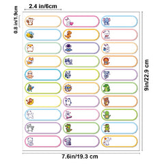 School Season Name Stickers Index Labels Waterproof Name Sti