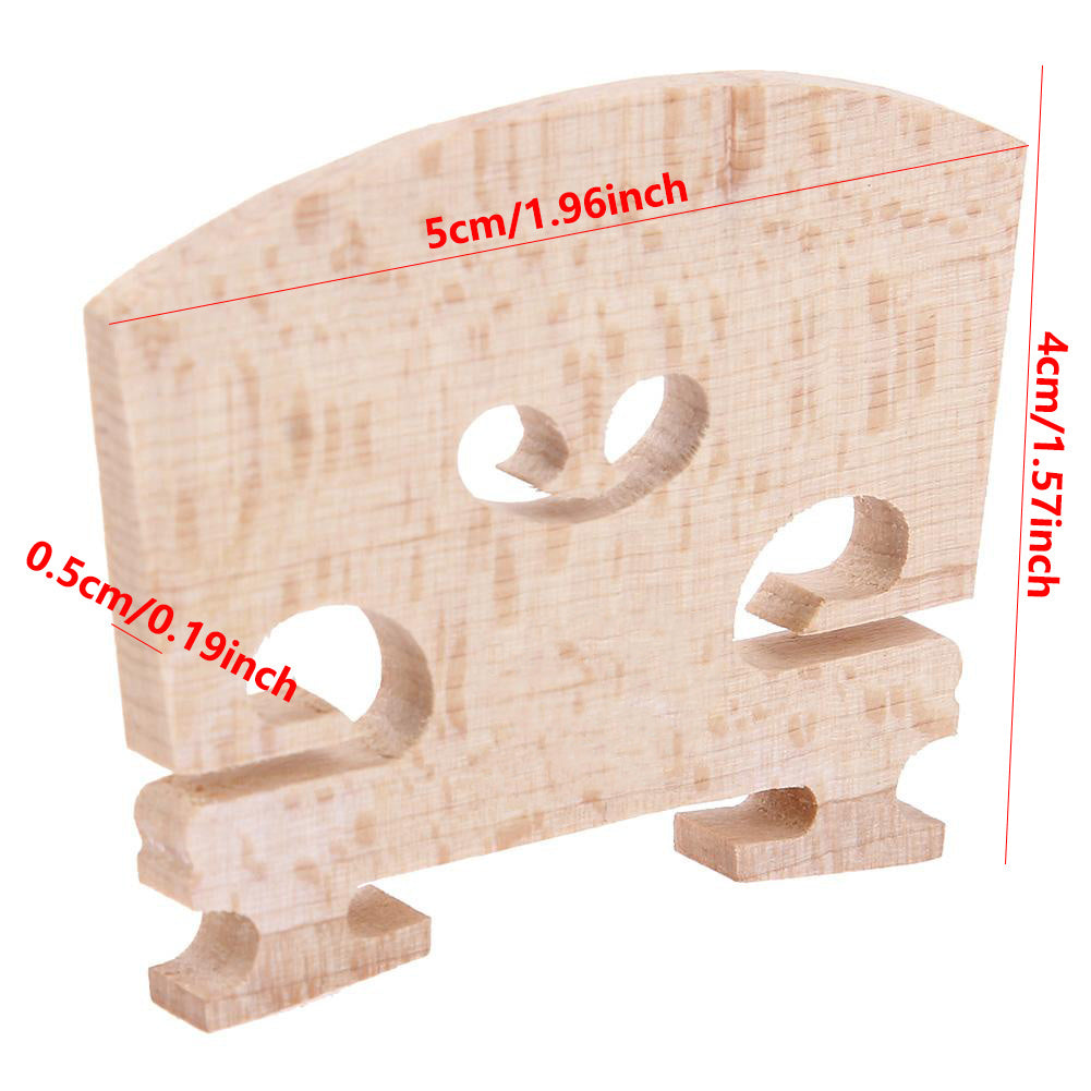 4pcs Violin Bridges Fiddle Maple Wood For 4 4 Size Instrument Accessories