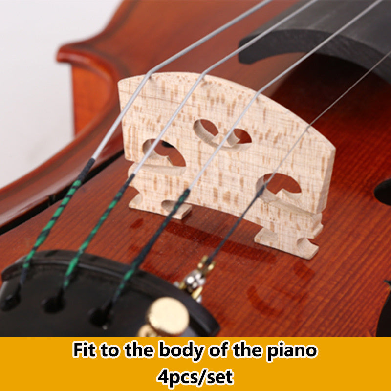 4pcs Violin Bridges Fiddle Maple Wood For 4 4 Size Instrument Accessories