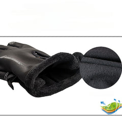 Waterproof Fleece Zipper Cycling Gloves Men's Skiing Gloves