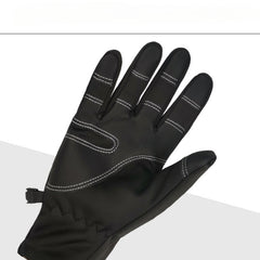 Waterproof Fleece Zipper Cycling Gloves Men's Skiing Gloves