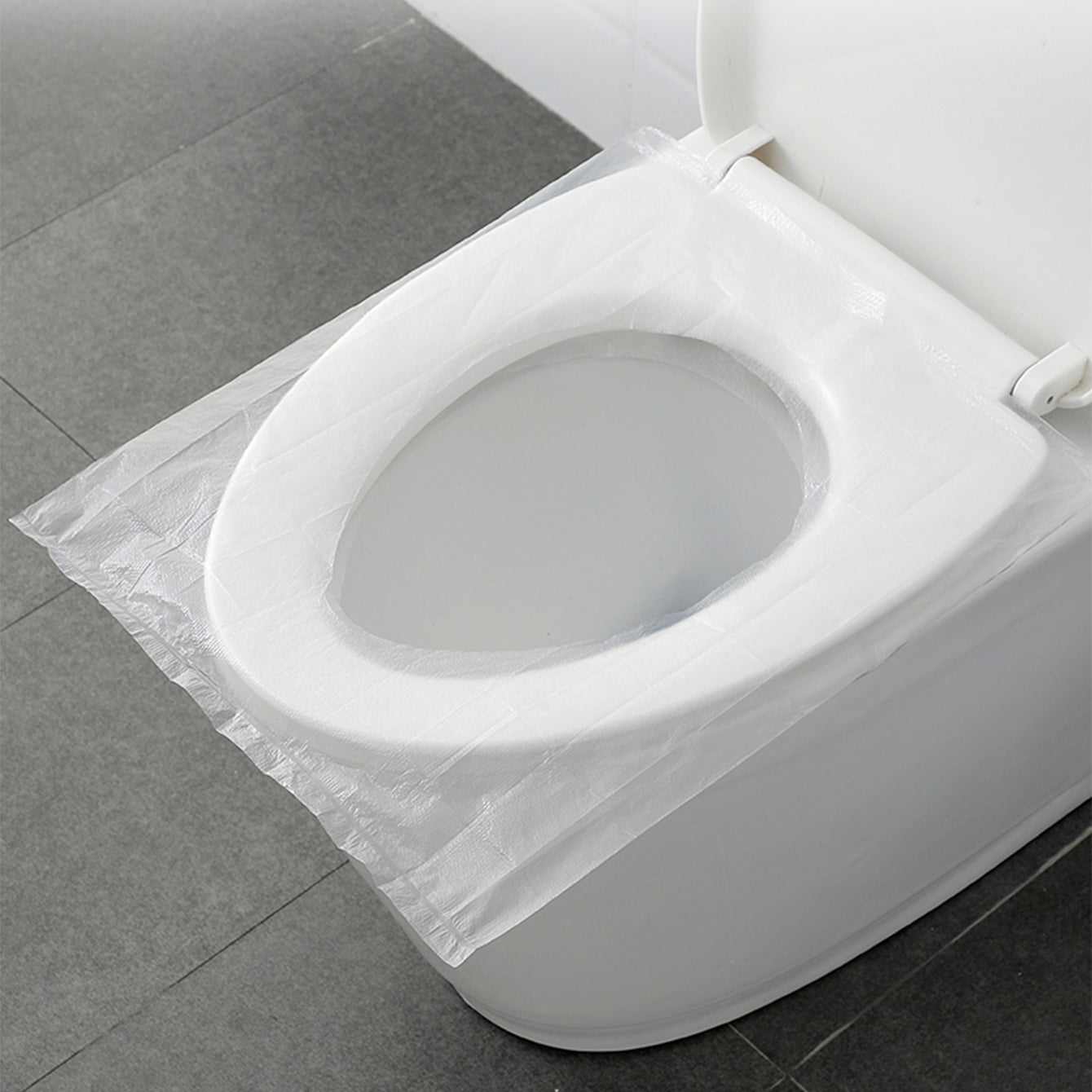 Portable Toilet Cover 50-Pack Waterproof Travel Mat With Cushion Paper
