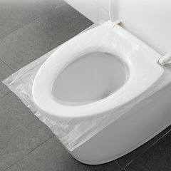 Portable Toilet Cover 50-Pack Waterproof Travel Mat With Cushion Paper