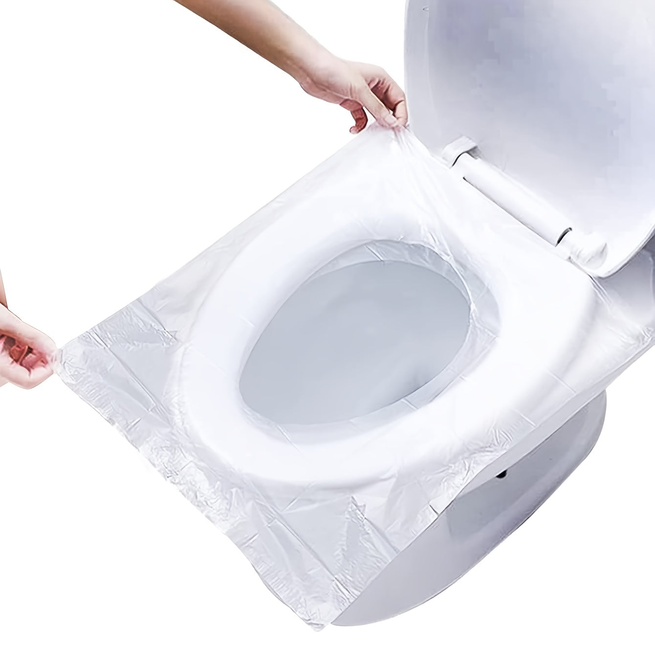 Portable Toilet Cover 50-Pack Waterproof Travel Mat With Cushion Paper