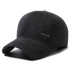 Winter Ear Protection Plus Velvet Baseball Cap for Middle-aged and Elderly