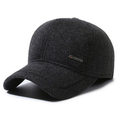 Winter Ear Protection Plus Velvet Baseball Cap for Middle-aged and Elderly