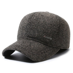Winter Ear Protection Plus Velvet Baseball Cap for Middle-aged and Elderly