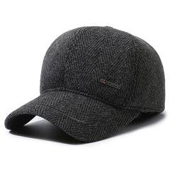 Winter Ear Protection Plus Velvet Baseball Cap for Middle-aged and Elderly
