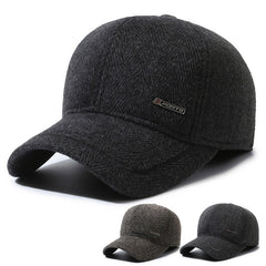 Winter Ear Protection Plus Velvet Baseball Cap for Middle-aged and Elderly